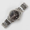 Ladies Omega de Ville Prestige Ref. 566.1050. Automatic movement. Steel case and black dial. Integrated original bracelet.