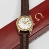 Ladies Omega Seamaster Cosmic from 1969 Ref. 566.013. Gold cap and sparkle dial. Automatic movement.