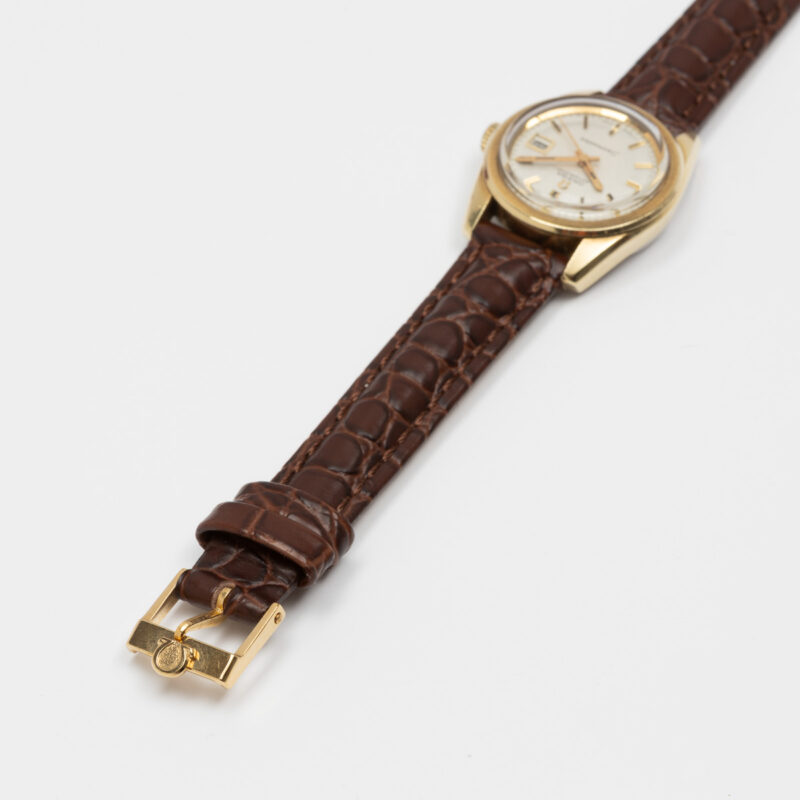 Ladies Omega Seamaster Cosmic from 1969 Ref. 566.013. Gold cap and sparkle dial. Automatic movement.