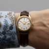 Ladies Omega Seamaster Cosmic from 1969 Ref. 566.013. Gold cap and sparkle dial. Automatic movement.