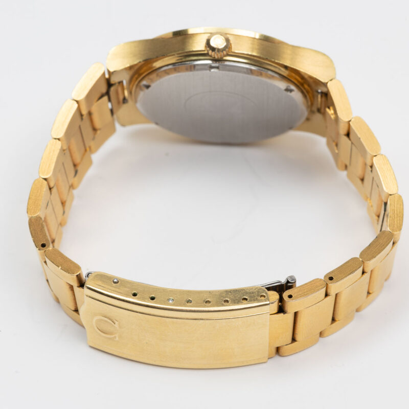 Omega Genève from 1972 Ref. 136.0103. Manual movement Gold plated. Original bracelet.