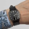 Omega Genève from 1970 Ref. 131.0042. Manual movement. Steel case and black dial.