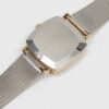 Omega Genève from 1972 Ref. 132.0052. Manual movement. Gold plated square watch. Original mesh bracelet.