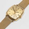 Omega Genève from 1972 Ref. 132.0052. Manual movement. Gold plated square watch. Original mesh bracelet.