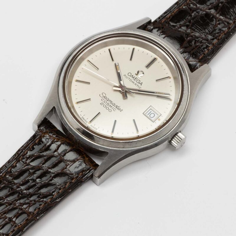 1972 Omega Seamaster Cosmic 2000 date. Automatic movment. Steel case and white dial.
