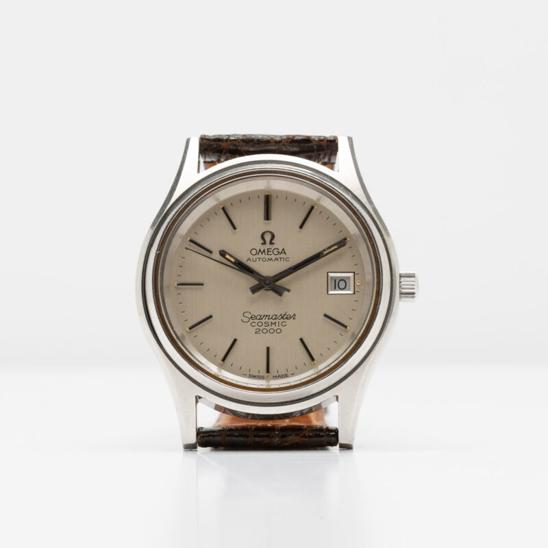 1972 Omega Seamaster Cosmic 2000 date. Automatic movment. Steel case and white dial.