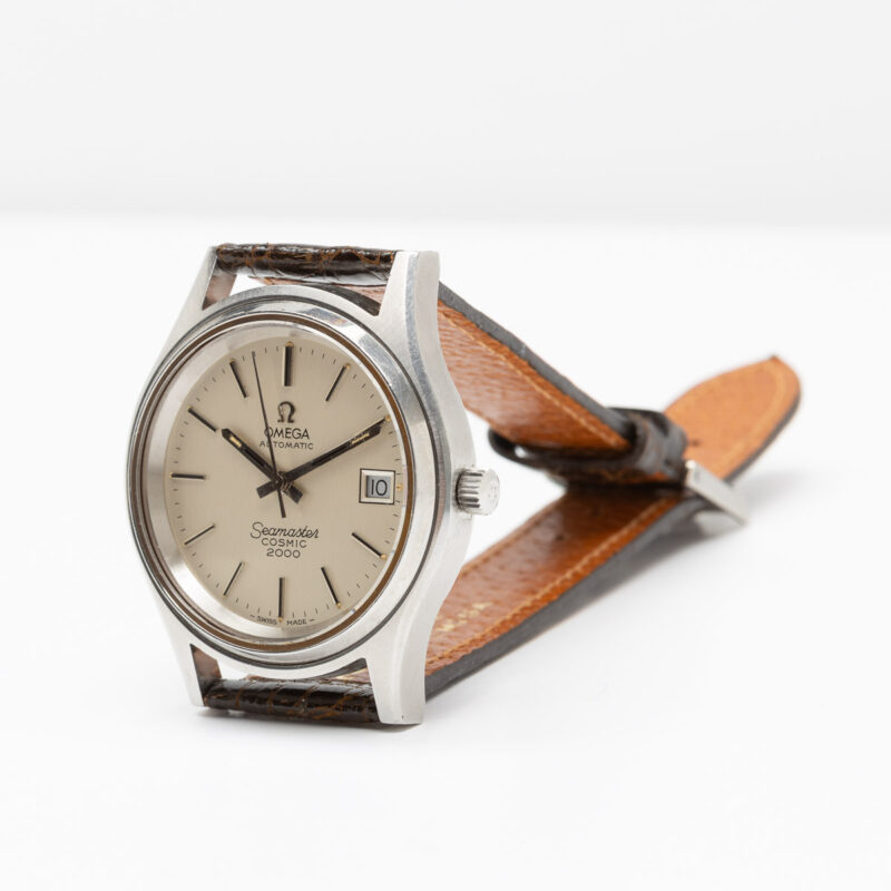 1972 Omega Seamaster Cosmic 2000 date. Automatic movment. Steel case and white dial.