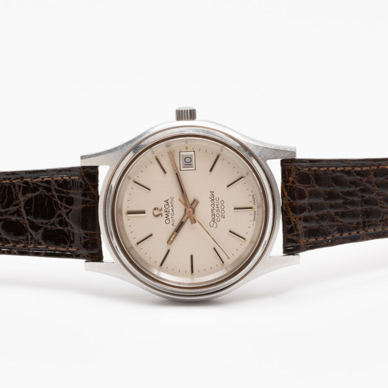 1972 Omega Seamaster Cosmic 2000 date. Automatic movment. Steel case and white dial.