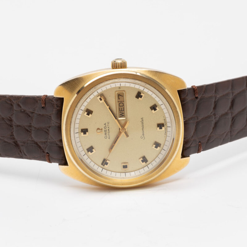 Goldcap Omega Seamaster day/date from 1970 Ref. 166.064. Automatic movement.