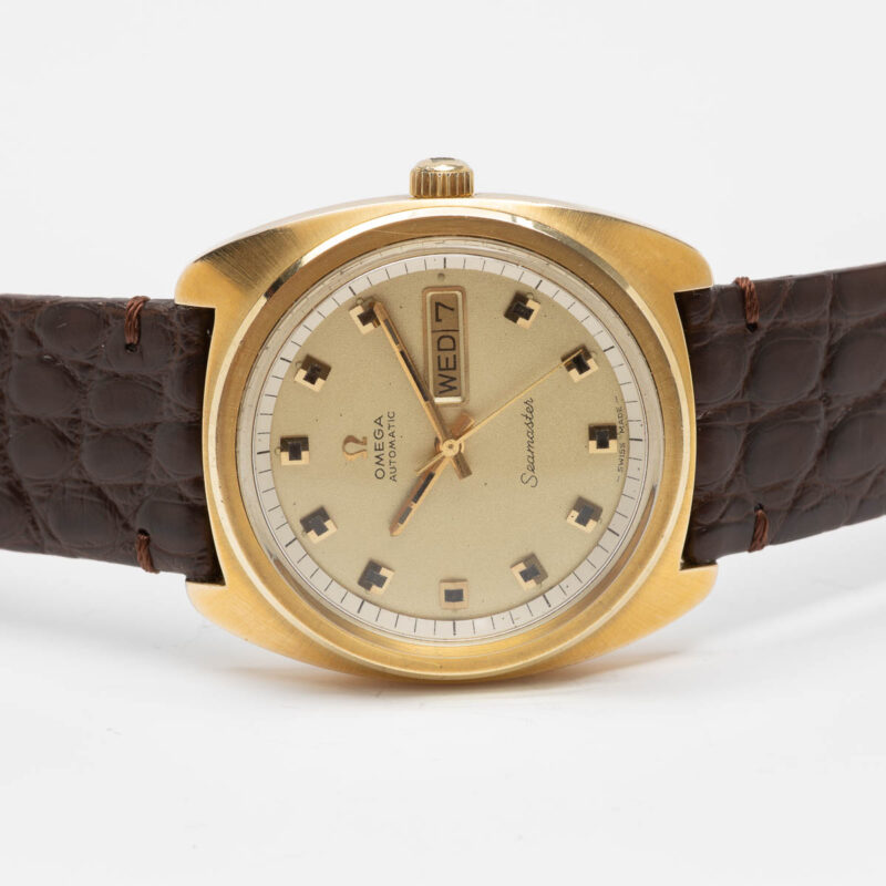 Goldcap Omega Seamaster day/date from 1970 Ref. 166.064. Automatic movement.