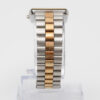 Square Omega Seamaster from 1984 Ref. 396.1004. Quartz movment. Gold bezel and white dial.