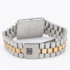 Square Omega Seamaster from 1984 Ref. 396.1004. Quartz movment. Gold bezel and white dial.