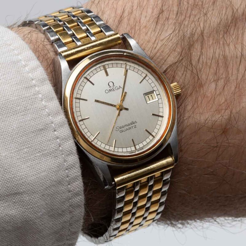 Omega Seamaster from 1979 Ref. 169.0190. Quartz movment. Bicolour case and bracelet.