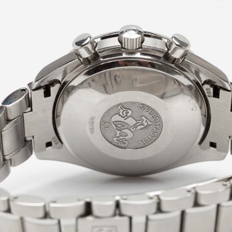 Omega Speedmaster triple calendar Ref. 3520.50. Automatic movement. Back dial and black bezel.