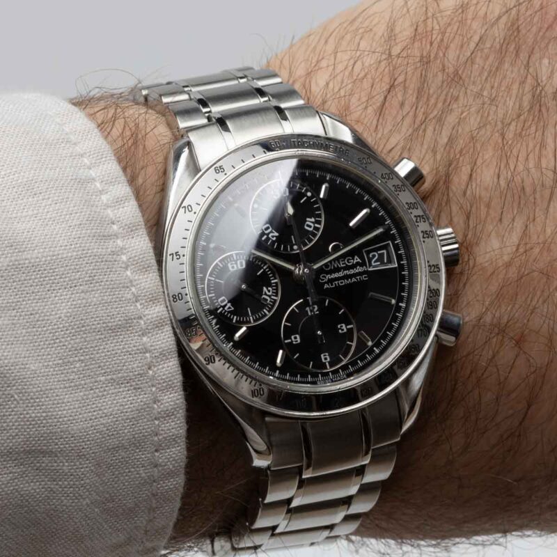 Omega Speedmaster date Ref. 3513.50. Automatic movement. Black dial.
