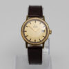 Vintage gold plated Omega date Ref. 166.0098. Automatic movement. Dial with ring.