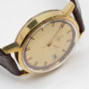 Vintage gold plated Omega date Ref. 166.0098. Automatic movement. Dial with ring.