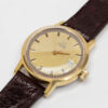 Vintage gold plated Omega date Ref. 166.0098. Automatic movement. Dial with ring.