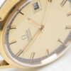 Vintage gold plated Omega date Ref. 166.0098. Automatic movement. Dial with ring.