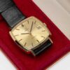 Omega Genève from 1974 Ref. 132.0052. Manual movement. Gold plated square watch.