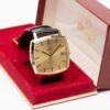 Omega Genève from 1974 Ref. 132.0052. Manual movement. Gold plated square watch.