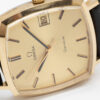 Omega Genève from 1974 Ref. 132.0052. Manual movement. Gold plated square watch.