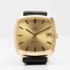 Omega Genève from 1974 Ref. 132.0052. Manual movement. Gold plated square watch.