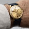 Gold plated Omega Genève from 1970 Ref. 135.070. Manual movment. 35 mm size without crown