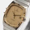 Omega Constellation Manhattan from 1984 Ref. 3980877. Quartz movement. Gold bezel. Sparkle dial.