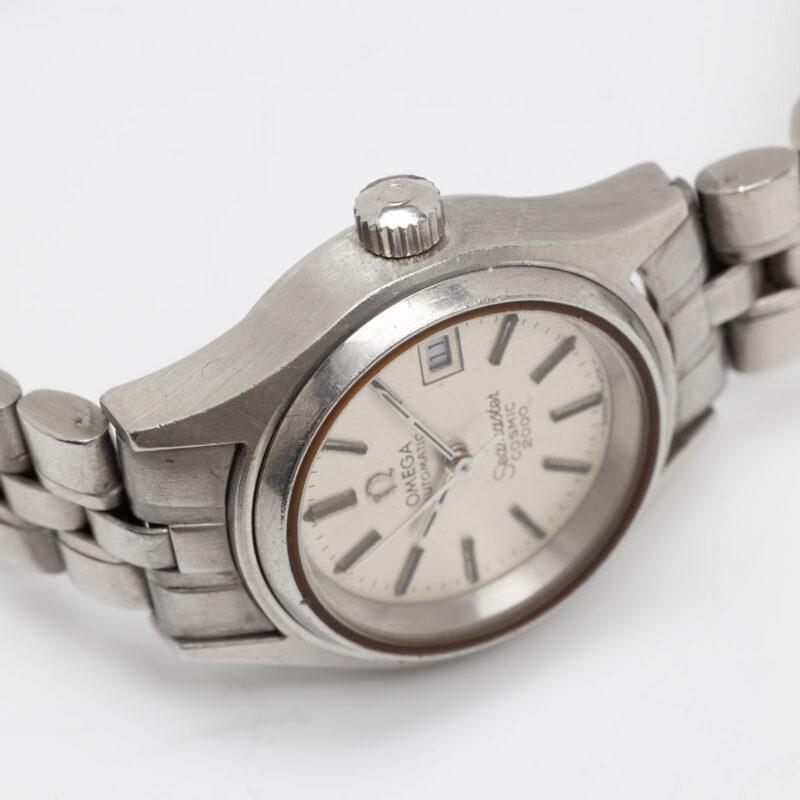 Ladies Omega Seamaster Cosmic 2000 Ref. 566.053. Automatic movement.and Steel case and white dial.