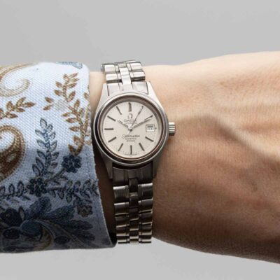 Ladies Omega Seamaster Cosmic 2000 Ref. 566.053. Automatic movement.and Steel case and white dial.