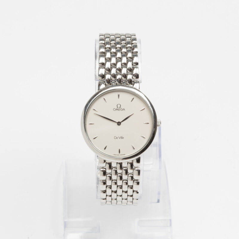 Omega de Ville from 1990s. Quartz movement. Original integrated bracelet.