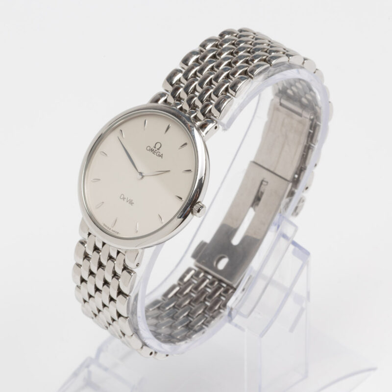Omega de Ville from 1990s. Quartz movement. Original integrated bracelet.