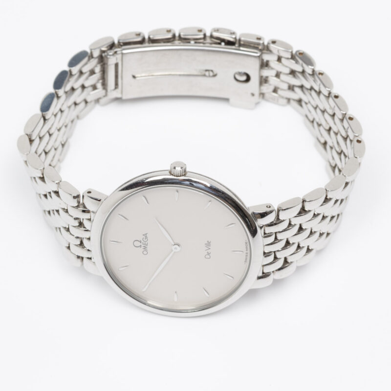Omega de Ville from 1990s. Quartz movement. Original integrated bracelet.
