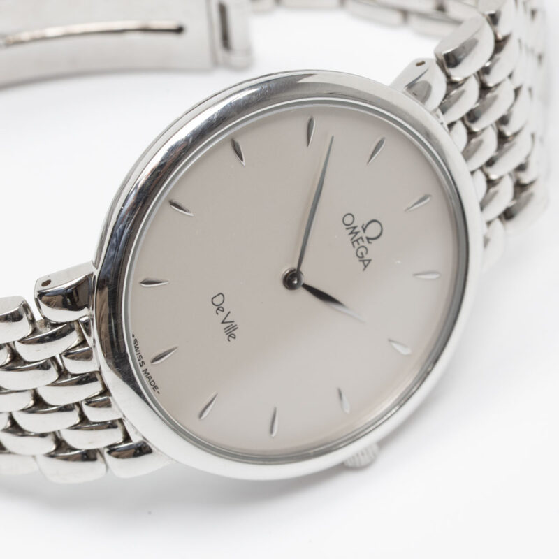 Omega de Ville from 1990s. Quartz movement. Original integrated bracelet.