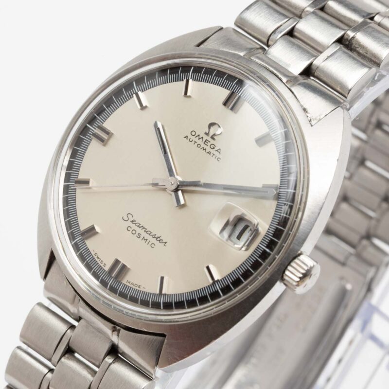 Omega Seamaster Cosmic from 1969 Ref. 166.026. Automatic movement. Dial with blue ring. Original bracelet.