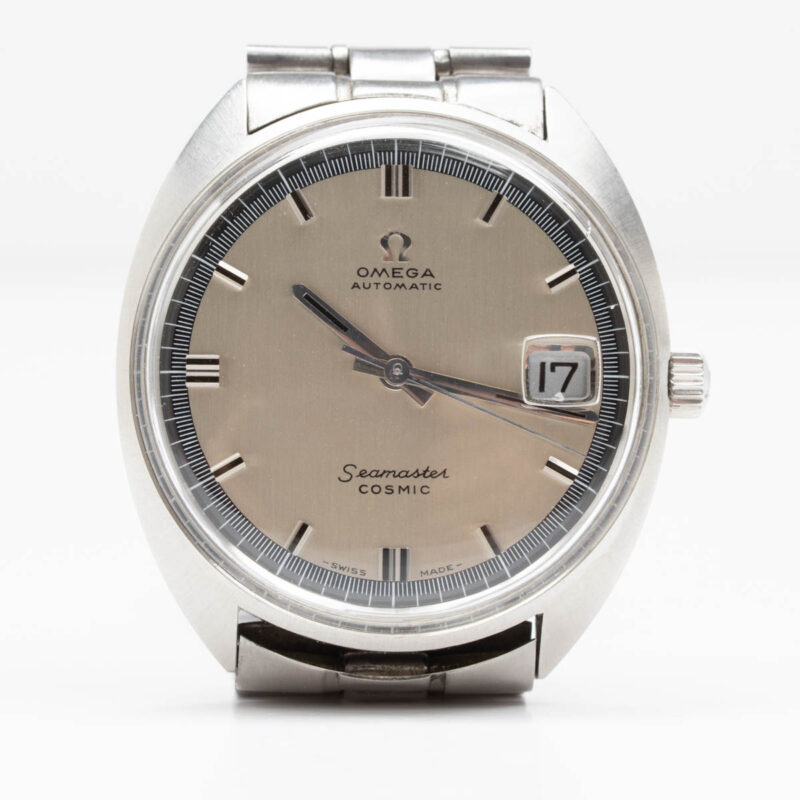 Omega Seamaster Cosmic from 1969 Ref. 166.026. Automatic movement. Dial with blue ring. Original bracelet.