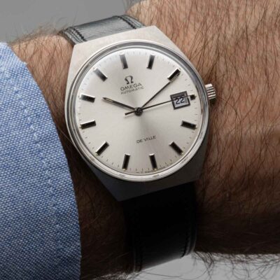 Omega de Ville from 1971 Ref. 166.051. Automatic movement. Monoblock steel case. Unique indexes.