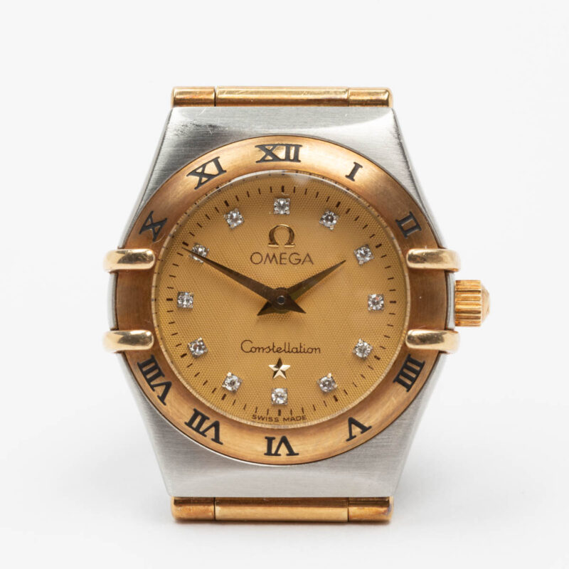 Omega Constellation Cal. 1456 Ref. 7951203. Gold and steel. Diamond indexes.
