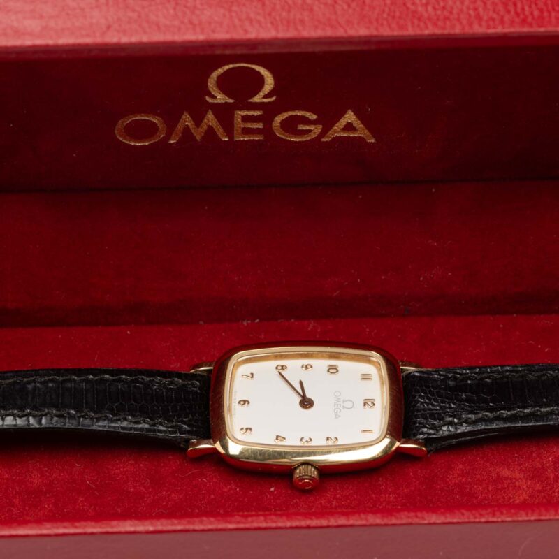 1986 Omega quartz Ref. 595 0099.2 Cal. E03.001. 20 mic gold-plated watch