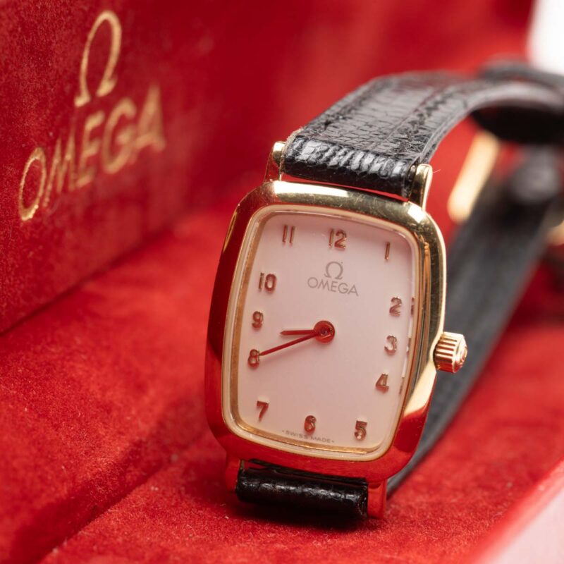 1986 Omega quartz Ref. 595 0099.2 Cal. E03.001. 20 mic gold-plated watch