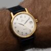1975 Omega Genève date Cal. 1030 Ref. 136.0104. Manual movement. Gold plated