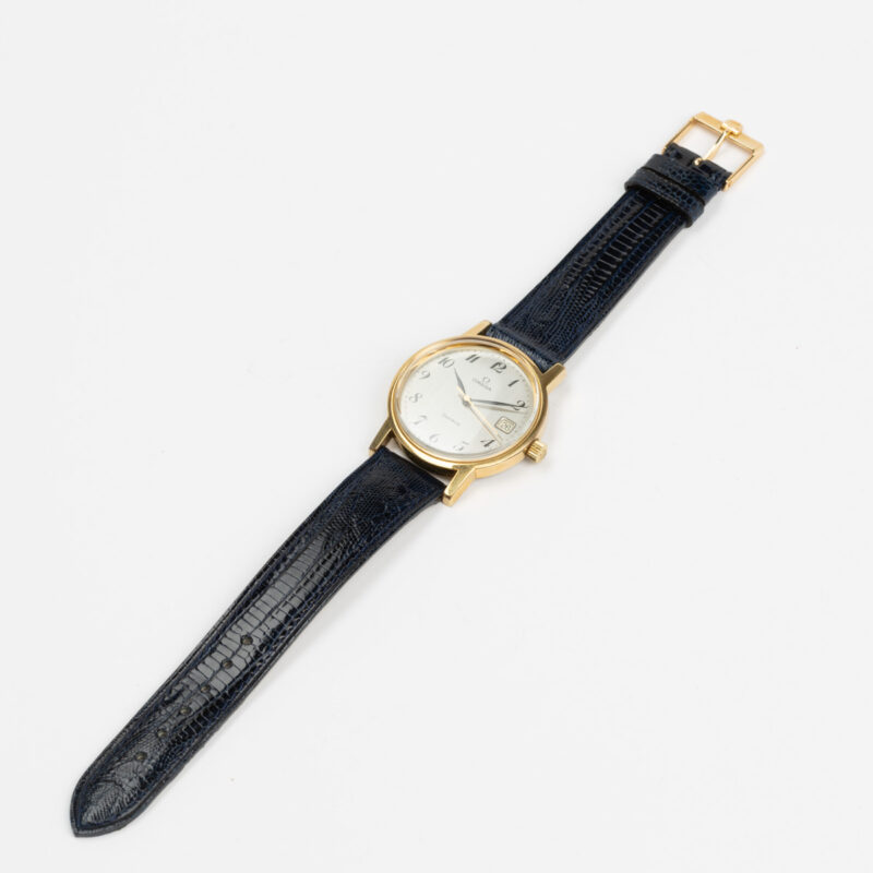 1975 Omega Genève date Cal. 1030 Ref. 136.0104. Manual movement. Gold plated