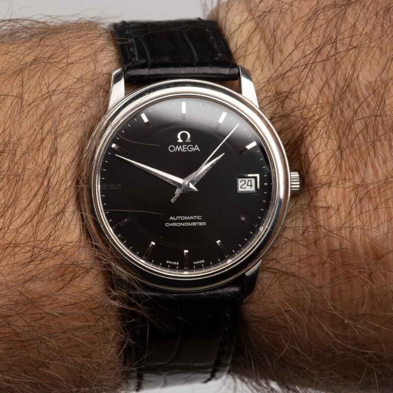 2000s Omega de Ville Chronometer date Cal. 1109 Ref. 168.1050. Automatic. Black dial.