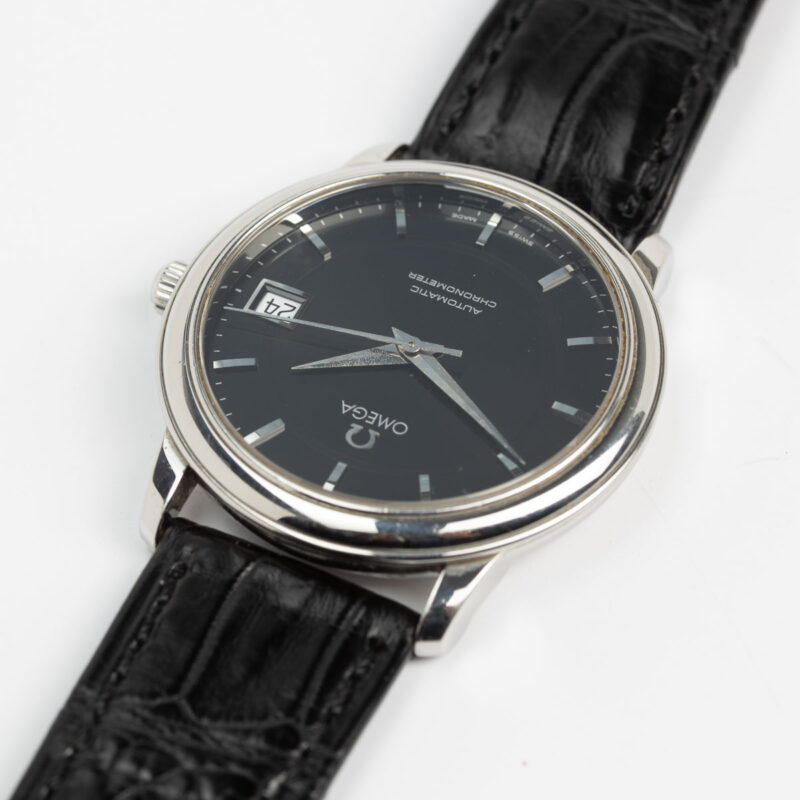2000s Omega de Ville Chronometer date Cal. 1109 Ref. 168.1050. Automatic. Black dial.