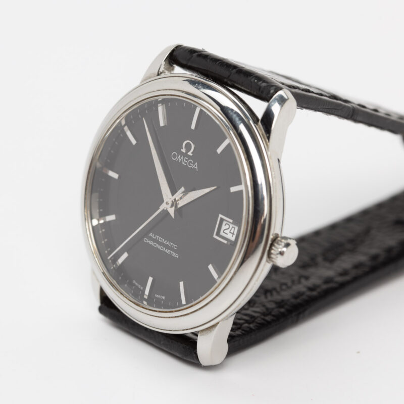 2000s Omega de Ville Chronometer date Cal. 1109 Ref. 168.1050. Automatic. Black dial.