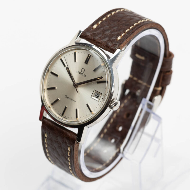 1972 Omega Genève date Cal. 1030 Ref. 136.0099. Manual movement, steel case.