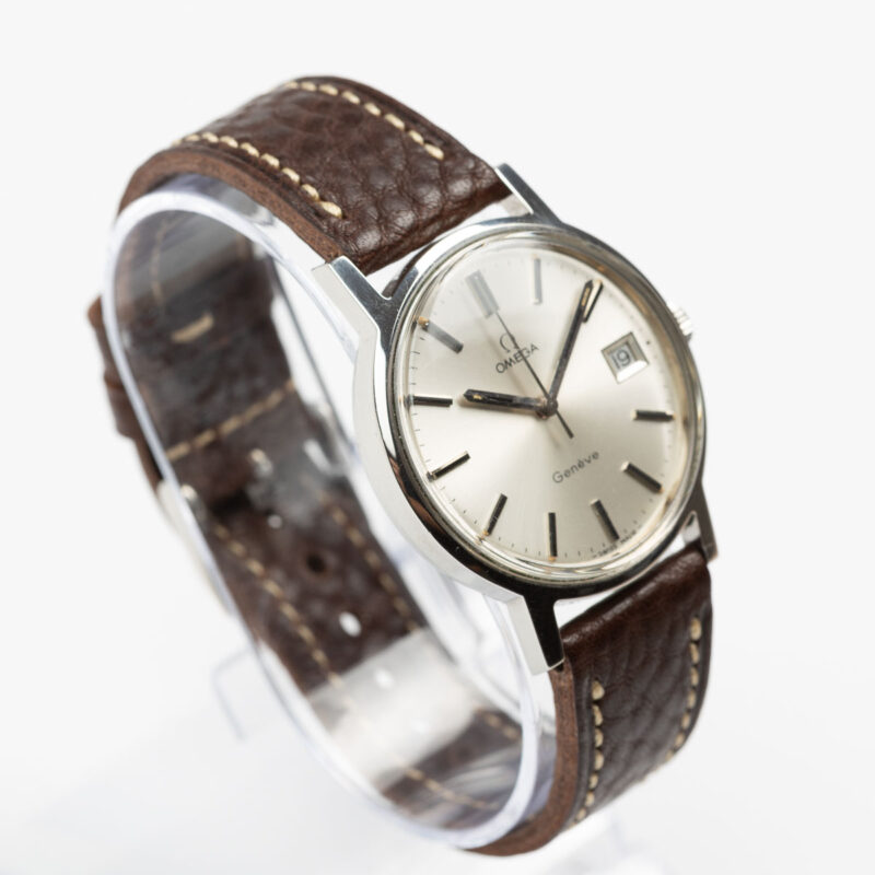 1972 Omega Genève date Cal. 1030 Ref. 136.0099. Manual movement, steel case.