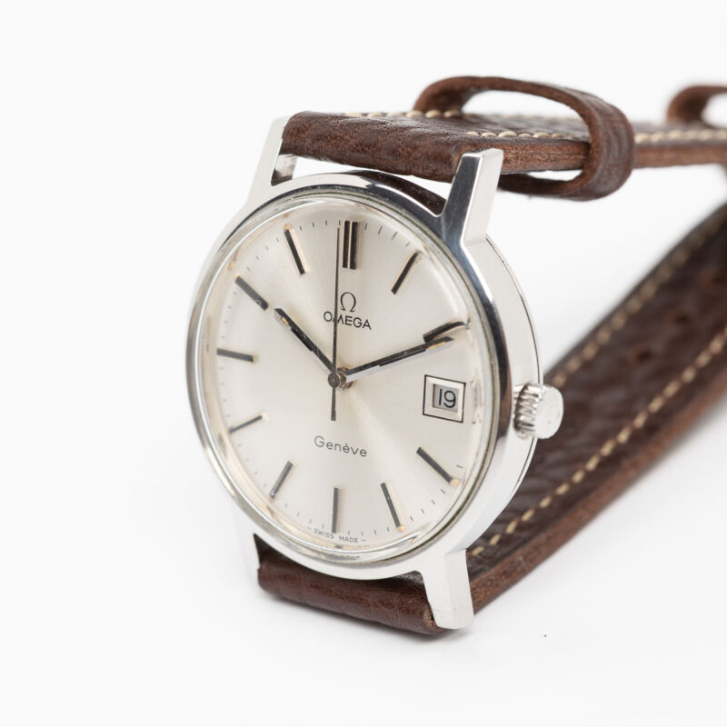 1972 Omega Genève date Cal. 1030 Ref. 136.0099. Manual movement, steel case.