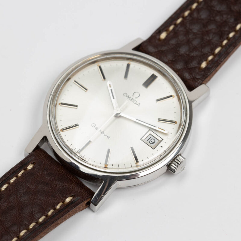 1972 Omega Genève date Cal. 1030 Ref. 136.0099. Manual movement, steel case.